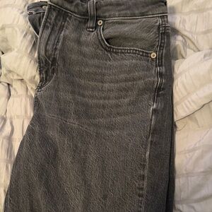 American Eagle Outfitters Dark Gray Women's Straight Leg Jeans